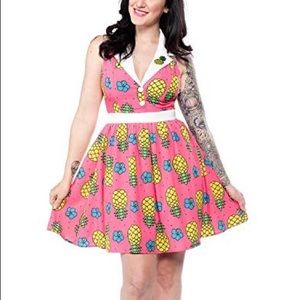 Sourpuss Clothing Pina Colada Pineapple Dress